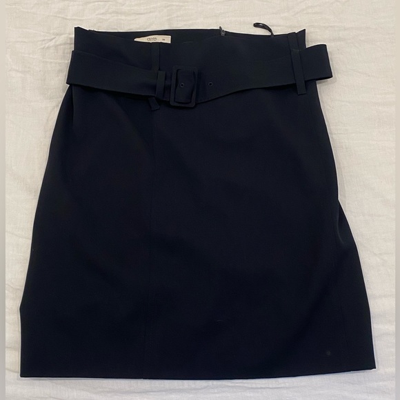 Vintage Prada Navy Belted Miniskirt - Picture 3 of 5